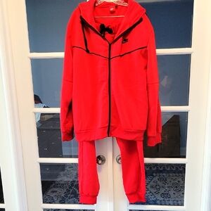 NIKE Tech Fleece Men's Tracksuit Pants/Jacket Red Size 3x NWOT